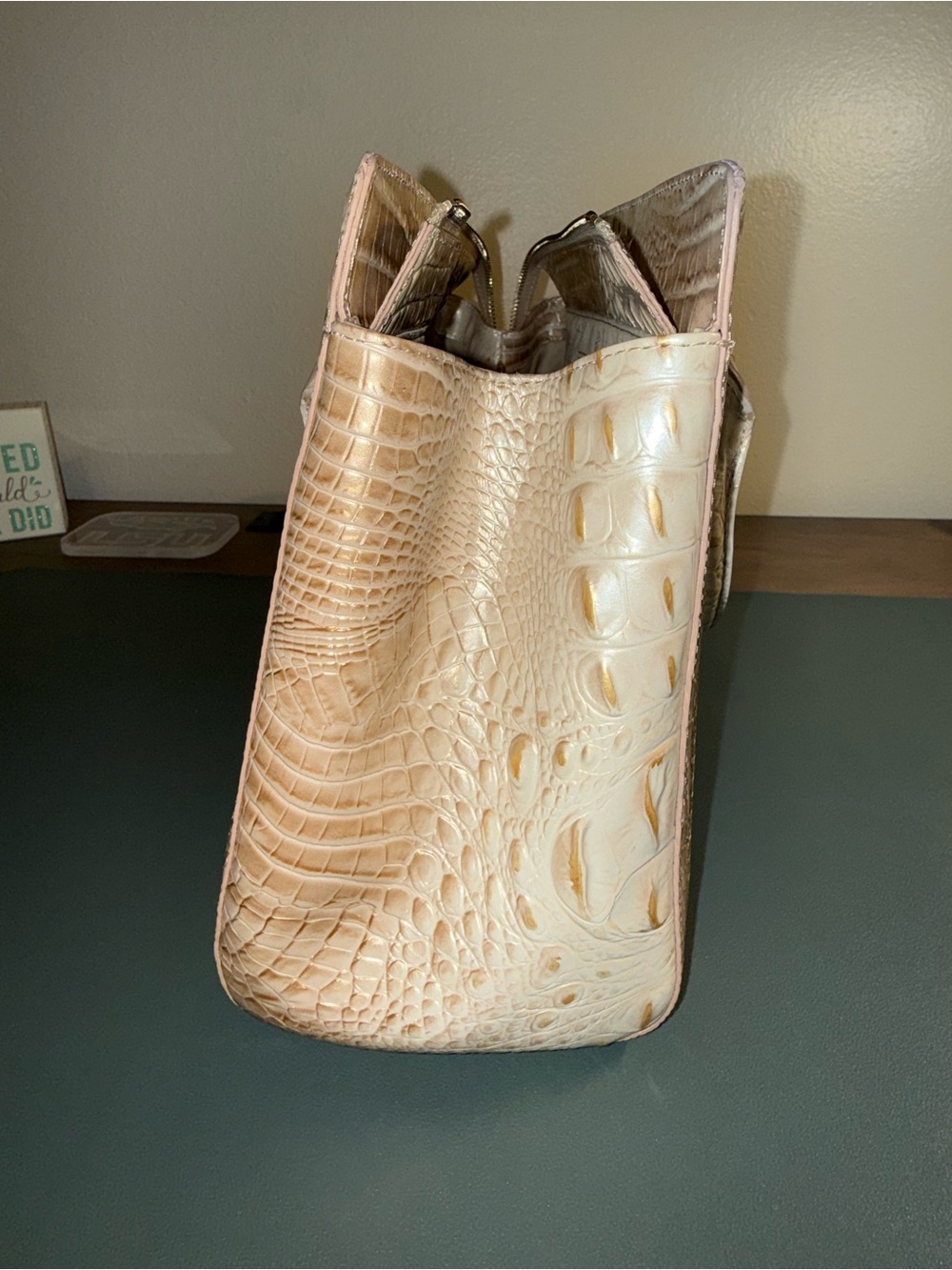 Brahmin Small Finley Apricot Rose w NWT Ady Wallet - Picture 5 of 10